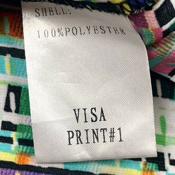 Lior Paris Multicolored Zip Collar 3/4 Sleeves XL - Picture 8 of 9